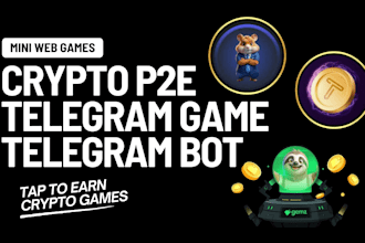 crypto telegram game, telegram bot, telegram mini web game, p2e crypto earn game