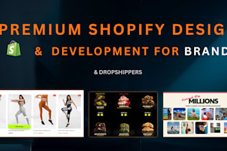 do premium shopify website design and development with onpage SEO