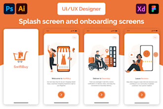design splash screen and onboarding screens for IOS and android