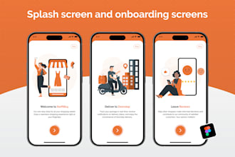 design splash screen and onboarding screens for IOS and android