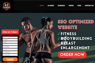 design fitness website fitness landing page gym website personal trainer website