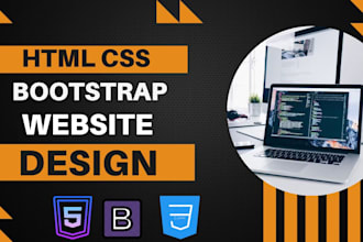 design and develop responsive web pages with HTML, CSS, and bootstrap