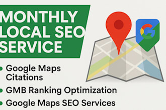 monthly local seo service and gmb optimize map citations