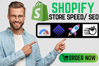 do shopify speed optimization and complete on page SEO