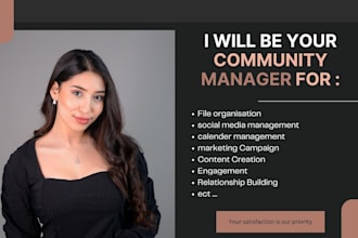 be your community manager in social media