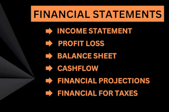 prepare profit loss balance sheet cash flow financial statement