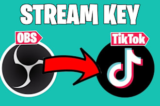 setup tiktok live stream key on obs and streamlabs