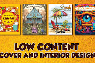 design kdp journal cover and interior custom planner for low content ebook cover