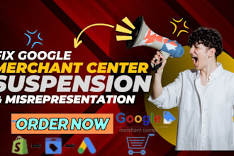 fix google merchant center suspension, gmc policy violation misrepresentation