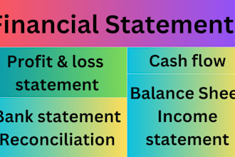 prepare financial statements, profit loss and cash flows
