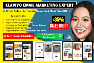 design, setup klaviyo email automation flows and campaign for shopify marketing