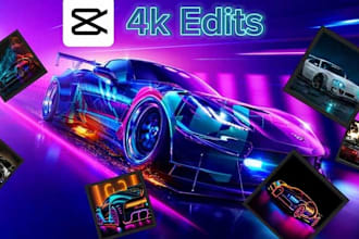 do professional youtube and social media car edits for reels