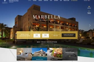 design responsive hotel affiliate website hotel booking website