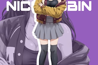 make fanart from anime or characters that you like
