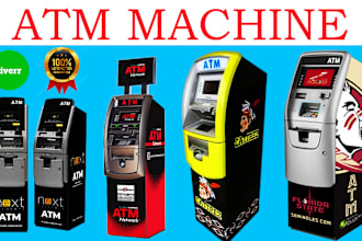 design professional atm machine, vending machine wrap design