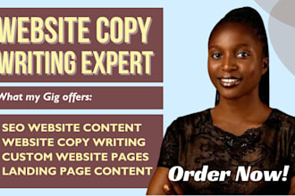 website content copy writer, landing page, website copywriting, SEO optimized