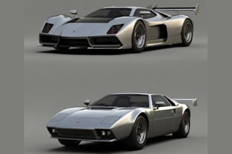 design high quality realistic 3d car models for games and simulations