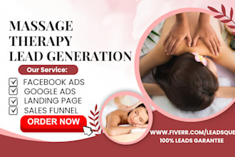 design massage therapy leads medical spa leads massage therapy landing page