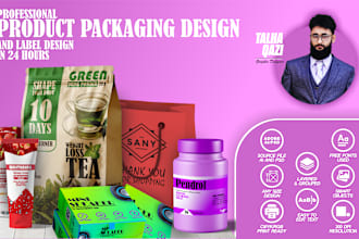 do food packaging design in 24 hr, modern pouch and mailer box design
