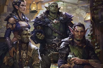 draw your dnd character or party art