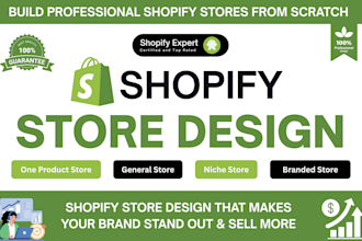 do shopify store design, shopify website design, build shopify store or redesign