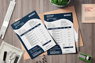 professional invoice design and modern price table,price list,pricing