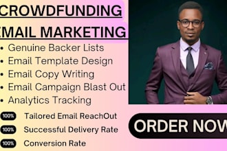 do kickstarter indiegogo gofundme crowdfunding email marketing fundraising blast