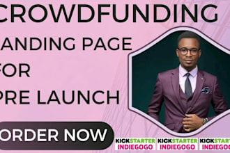 do kickstarter indiegogo crowdfunding mailchimp pre launch landing page design