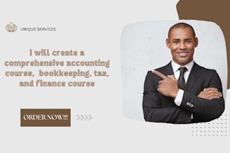 create a comprehensive accounting course,  bookkeeping, tax, and finance course