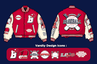 design streetwear varsity jacket for your clothing brand