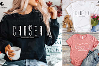 do custom typography christian tshirt design, graphics tshirt design