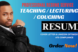 write teaching resume, cover letter, CV, linkedin optimization