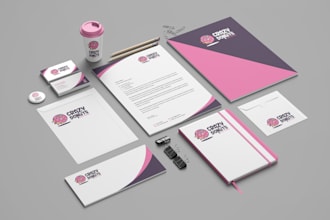 design business cards with complete branding stationery