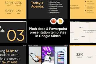 design powerpoint presentation, pitch deck, google slides