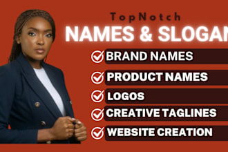 craft topnotch business names, brand names, product names, slogan and logo