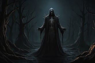draw realistic horror, dark art for you