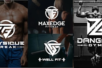 design sports gym health fitness and clothing brand logo or any graphic design