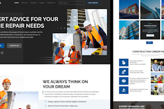 design construction website roofing website handyman website plumbing website