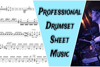 create drumset sheet music for your favorite songs