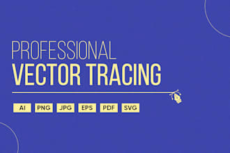 manually vectorize logo, convert png to svg, ai, eps in 24 hours