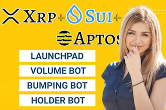 provide launchpad and volume bumping holder bot on pumpswap solana bsc xrp sui