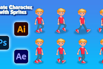 create 2d character sprites and design