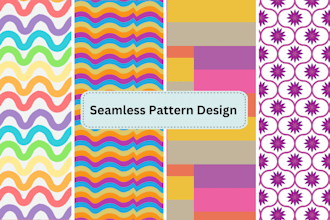 create  custom boho chic seamless patterns for home decor