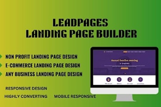 build landing pages using leadpages ,unbounce, oxygen and pagefly