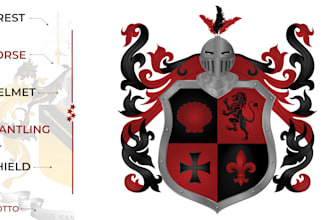 design heraldic family crest coat of arm