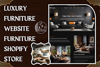 design luxury furniture website furniture shopify store home improvement website