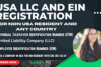 register llc irs ein tax id wyoming and delaware in non USA resident