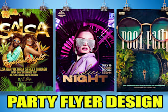do party, event and club flyer in just 3 hrs
