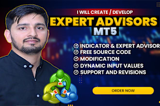 create expert advisor or trading bot in metatrader, mt5, mql5