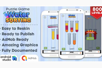 water sorting puzzle game android studio project